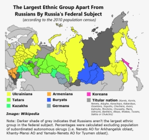 The Largest Ethnic Group Apart From Russians By Federal - Карта Дальневосточного Федерального Округа, HD Png Download, Transparent PNG
