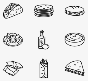 Clip Art Mexican Food Drawings - Mexican Food Easy To Draw, HD Png Download, Transparent PNG