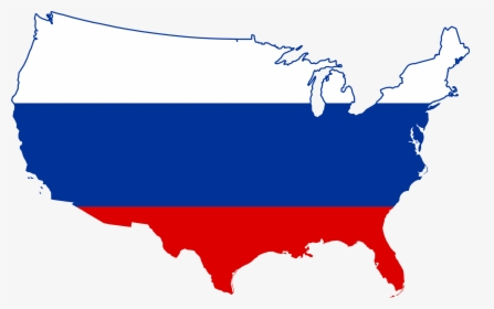 Transparent Russia Clipart - Usa Map Russia Flag, HD Png Download, Transparent PNG