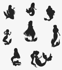 Mermaid Silhouette Png - Mermaid Silhouette Shadow Mermaid, Transparent Png, Transparent PNG