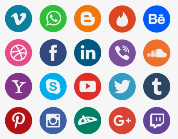 Social Media Icon Vector Free Graphic Collection - Logos Redes Sociales Vector, HD Png Download, Transparent PNG