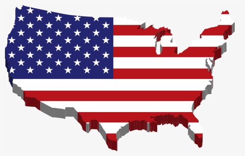 United States Of America Map Flag, HD Png Download, Transparent PNG