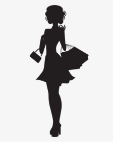 Shopping Woman Silhouette Png Image High Quality Clipart - Silhouette Woman Shopping Clipart, Transparent Png, Transparent PNG