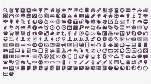 Vector And Webfont Social Media Icons For Free - Sprite Image Icon Transparent, HD Png Download, Transparent PNG