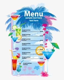 Menu Transparent Background - Cocktail Menu Background, HD Png Download, Transparent PNG