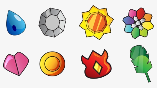 Indigo League Badges - Pokemon Gym Badges Png, Transparent Png, Transparent PNG