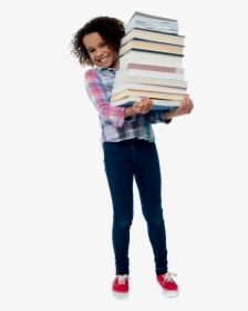 Holding A Stack Of Books, HD Png Download, Transparent PNG
