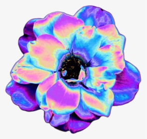 Transparent Blue Tumblr Png - Vaporwave Flowers Png, Png Download, Transparent PNG