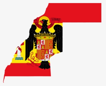 Flag Map Of Spanish Sahara - Spanish Sahara Is Gone, HD Png Download, Transparent PNG