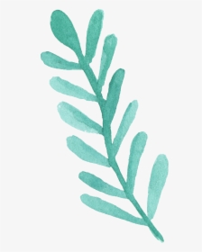 Blue Watercolor Leaves Png - Blue Watercolor Leaf Png, Transparent Png, Transparent PNG