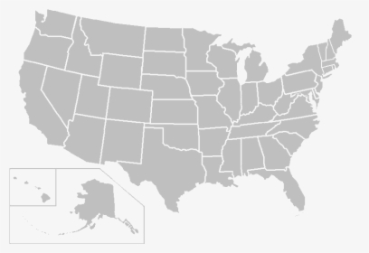 Blankmap Usa - Map Of United States Grey, HD Png Download, Transparent PNG