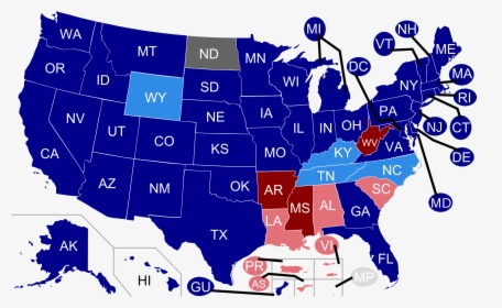Map Of Us Parties Cdoovision Com Px Ⓒ - Beastality Legal, HD Png Download, Transparent PNG