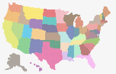 United States Map Png - United States Map Dots, Transparent Png, Transparent PNG