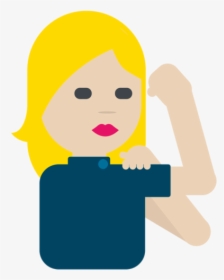 Girlpower Discord Emoji - Gender Equality Cartoon Transparent Png, Png Download, Transparent PNG