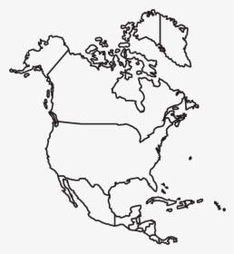 Outline North America Map, HD Png Download, Transparent PNG