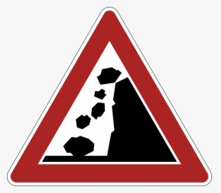 Danger, Falling, Rocks, Signage, Warning, Caution, HD Png Download, Transparent PNG