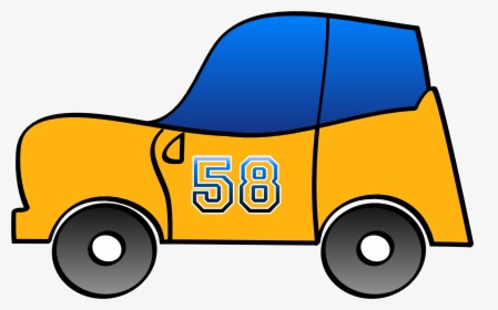 2d Yellow Fun Car Clip Arts, HD Png Download, Transparent PNG