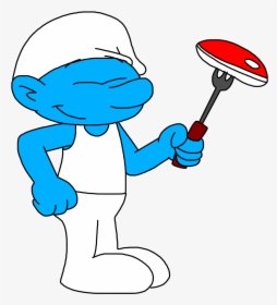 Baker Smurf After Making Barbecue By Marcospower, HD Png Download, Transparent PNG