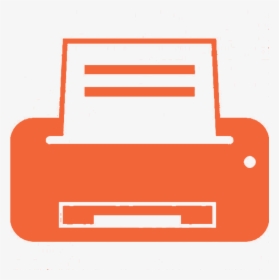 Printer Icon Png Orange , Png Download, Transparent Png, Transparent PNG
