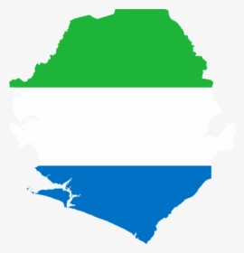 Sierra Leone, Flag, Map, Geography, Outline, Africa, HD Png Download, Transparent PNG