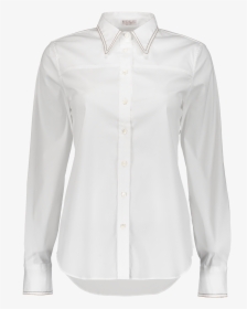 Long Sleeve Button Up Blouse In White, HD Png Download, Transparent PNG