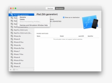 Xcode Delete Simulator Version, HD Png Download, Transparent PNG