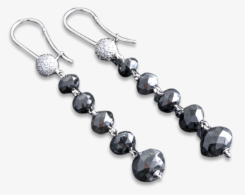Black Diamond Dangle Earrings, - Earrings, HD Png Download, Transparent PNG