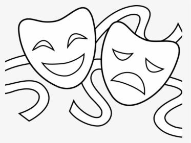 Theater Masks Clipart - Theatre Masks Tragedy Comedy, HD Png Download, Transparent PNG