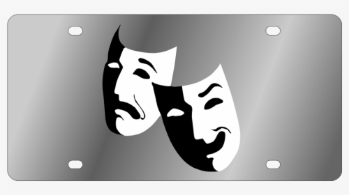 Lsn - License Plate - Drama Masks - Comedy Tragedy Masks Silhouette, HD Png Download, Transparent PNG