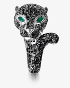 Shimansky Untamed Panther Rings - Black Diamond Panther Ring, HD Png Download, Transparent PNG