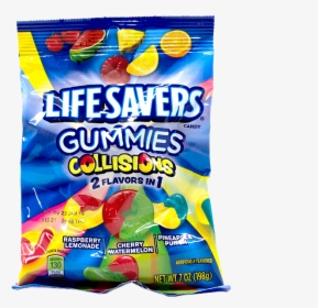 Lifesavers Gummies Collisions 7oz Bag Front - Lifesavers Gummies Collisions, HD Png Download, Transparent PNG