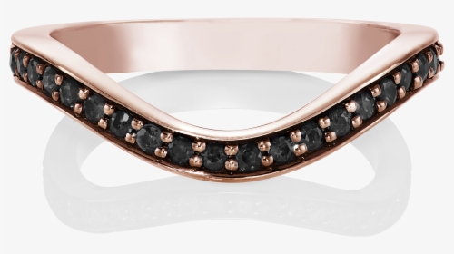 Black Diamond Keeper Eternity Ring, 18ct Rose Gold - Bangle, HD Png Download, Transparent PNG
