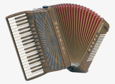 New Manfrini Artisan Piano Accordion With Painted Wood - Scandalli 120 Bass Accordion, HD Png Download, Transparent PNG