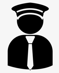 Pilot With Hat And Tie - Pilot Silhouette Transparent, HD Png Download, Transparent PNG