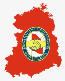 Flag Map Of East Germany - East Germany Flag Map, HD Png Download, Transparent PNG