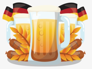 Transparent Beer Vector Png - Beer Mugs Oktoberfest Vector, Png Download, Transparent PNG
