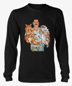 Freddie Mercury With His Cats Shirt - Freddie Mercury Cat T Shirt, HD Png Download, Transparent PNG
