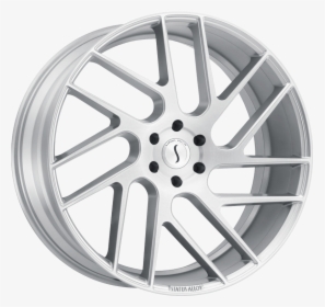 Juggernaut Silver W/brushed Machine Face Angle - Stratus Rims, HD Png Download, Transparent PNG