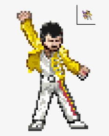 Transparent Freddie Mercury Png - Freddie Mercury Pixel Art Minecraft, Png Download, Transparent PNG
