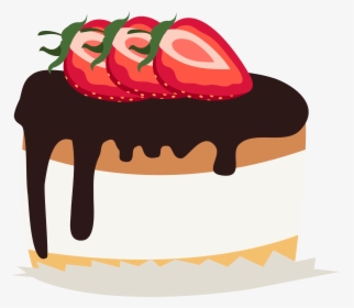 Cake Strawberry Cream Birthday Shortcake Clip Art - Cake Clipart Png Chocolate, Transparent Png, Transparent PNG