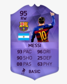 Transparent Ea Sports Png - Lionel Messi Fifa 17 Card, Png Download, Transparent PNG