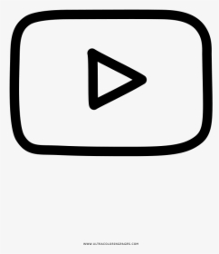 Video-player Coloring Page - Line Art, HD Png Download, Transparent PNG