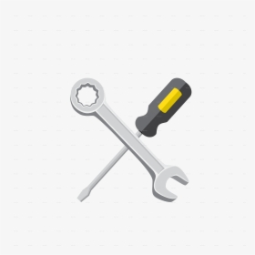 Clipart Hammer Spanner - Screw Driver And Spanner Logo, HD Png Download, Transparent PNG