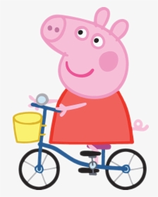 Peppa Pig In Bici, HD Png Download, Transparent PNG