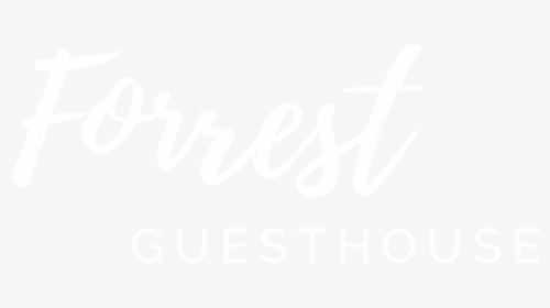 2019 05 Forrest Guesthouse Logo White - Calligraphy, HD Png Download, Transparent PNG