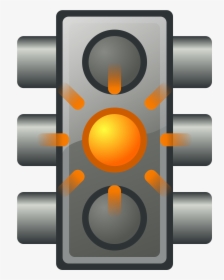 Flashing Yellow Traffic Light Clip Arts - Flashing Yellow Stop Light, HD Png Download, Transparent PNG