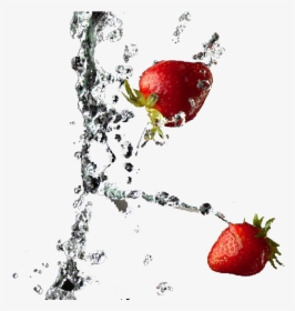 Fruit Splash Png -strawberries Water Png - Strawberry Water Png Transparent, Png Download, Transparent PNG