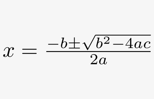 A Formula Is An Expression Or Equation That Expresses - Quadratic Formula Transparent, HD Png Download, Transparent PNG