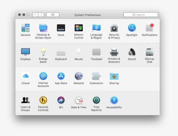Mac Icloud Contacts Sync - Mac System Preferences, HD Png Download, Transparent PNG