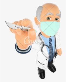 Surgeon Clipart Scalpel - Thumb Up Doctor Cartoon, HD Png Download, Transparent PNG